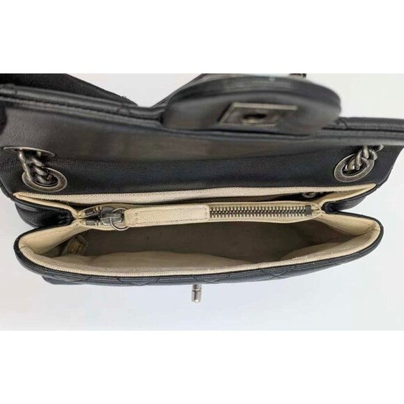 Pre-owned Chanel Quilted Sheepskin Rocks Ruthenium Hardware Small Flap Black - Picture 5 of 16